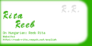 rita reeb business card